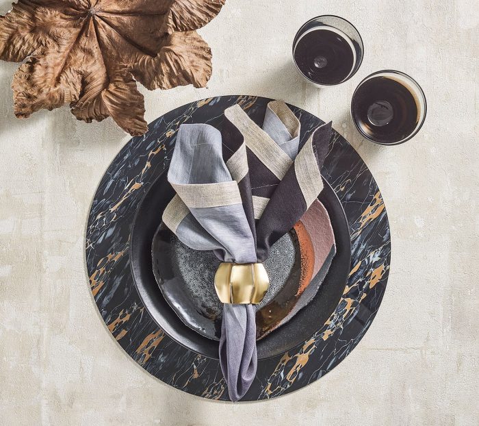 Mineral Black Placemat - Set of 2