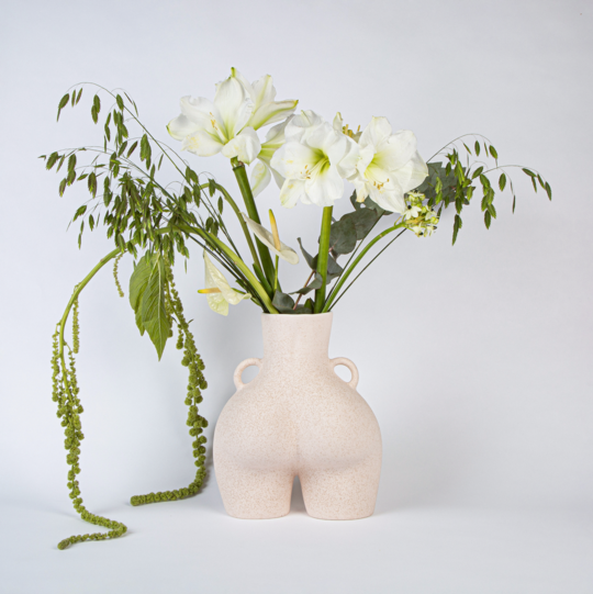 Anissa Kermiche - Love Handles Vase (Speckled Beige)