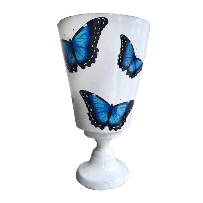 Astier De Villatte John Derian Blue Butterfly Vase