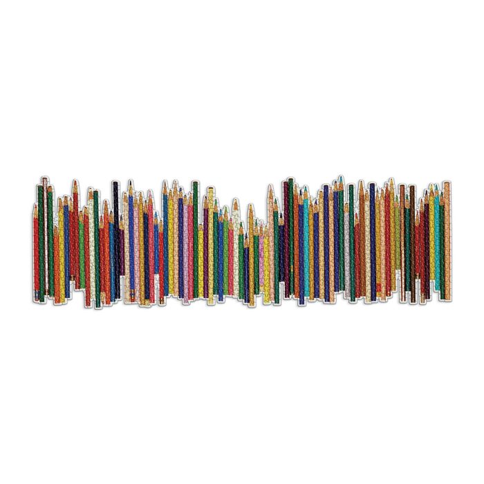 Frank Lloyd Wright Colored Pencils Shaped 1000 Piece Panoramic Jigsaw Puzzle