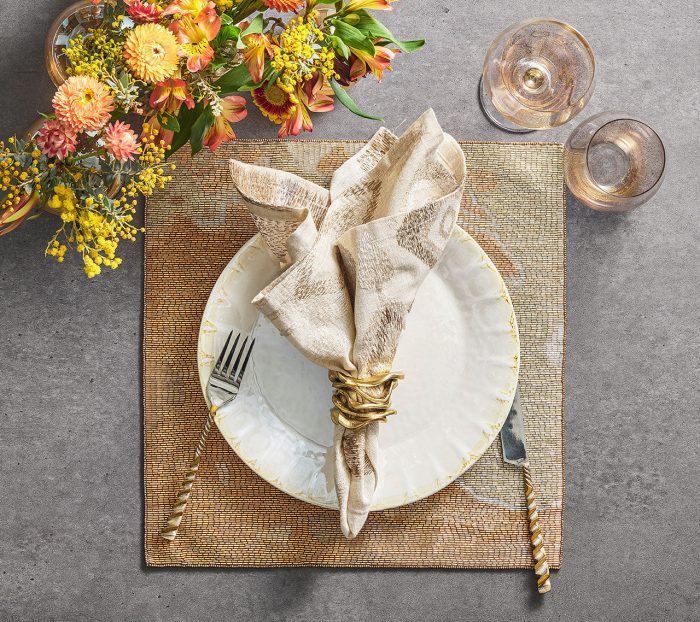 Ethereal Gold and Silver Placemat - Set of 2