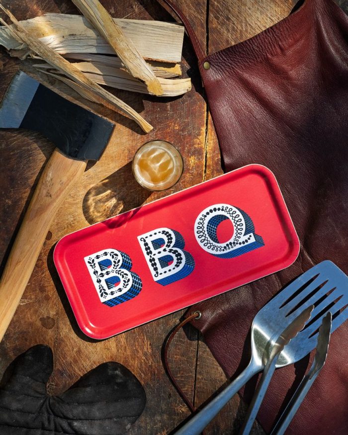Word Tray - Rectangle - Red - BBQ
