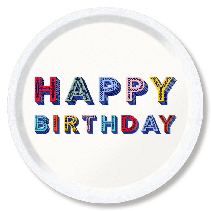 Word Tray - Round - Happy Birthday