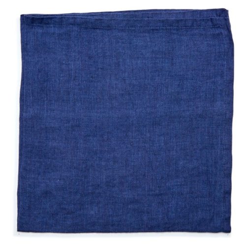 Blue Washed Linen Napkins - Set of 4