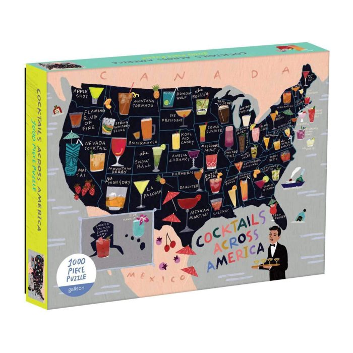 Anne Bentley Cocktail Map Of The USA 1000 Piece Puzzle