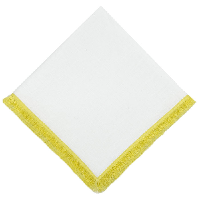 Border Fringe Yellow Napkin - Set of 2