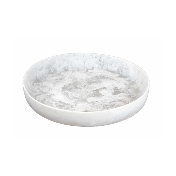Flat Bowl White Resin X-Large