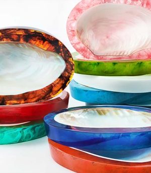 Lily Juliet Resin and Shell Dishes