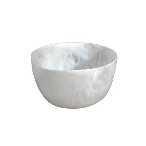 Round Deep Resin Bowl Medium-White