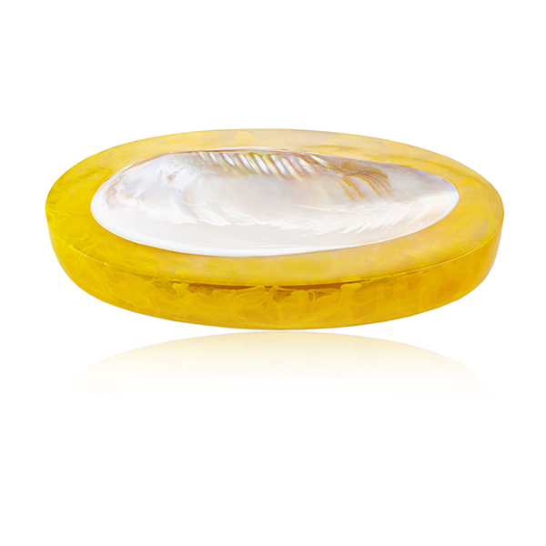 Lily Juliet Yellow Caviar Dish- 11.5"