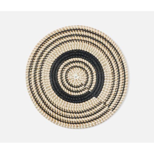 Odelia Black/Natural Round Placemat - Set of 2