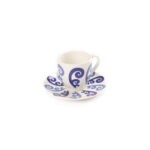 Themis-Z Athenee Two Tone Blue Peacock Espresso Cup-Set of 2
