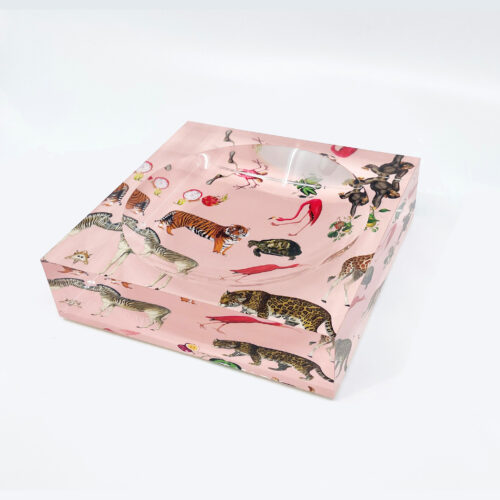 Exotix Flamingo Acrylic Candy Tray 6x6