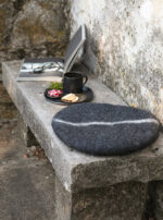 Bellissimo Outdoor Accessories - Handmade Flat Felt Cushion - Dark Grey