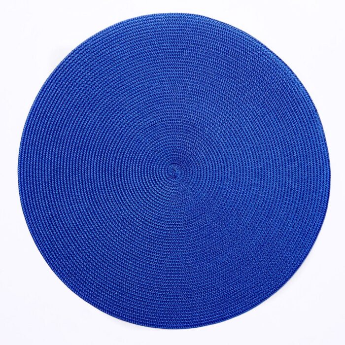 Round Clematis Blue Placemats - Set of 4
