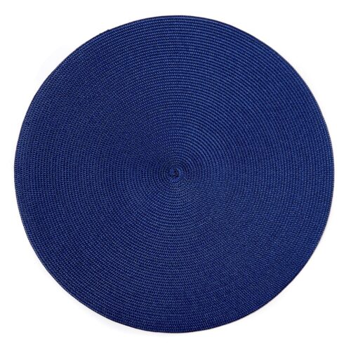 Round Oxford Blue Placemats - Set of 4