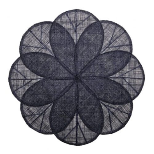 Sinamay Flower Navy Placemats-Set of 4