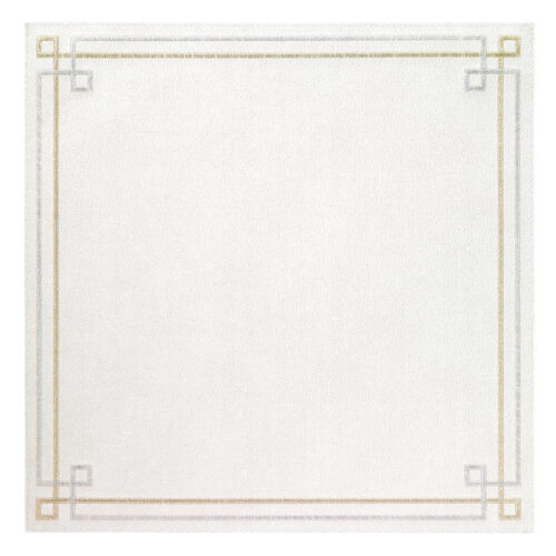 Bodrum Linens Links Mats Silver/Gold Square Placemat - Set of 4