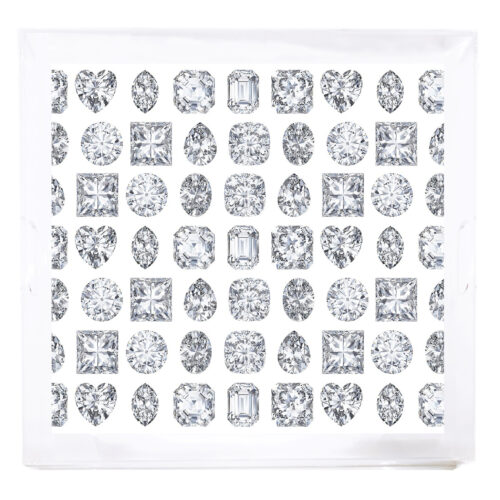 Nicolette Mayer Bougie Diamonds Ice 18X18 Acrylic Tray