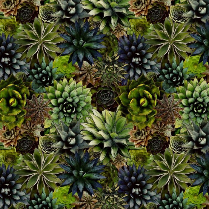 Agave Garden Fern Linen Napkin - Set of 2