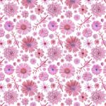Botanical Daisy Cotton Candy ~ Linen Napkin