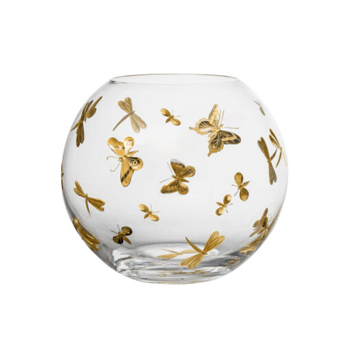 Artel Glassware - Fly Fusion Round Vase Small Gilded