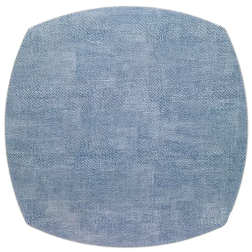 Bodrum Linens Allure Elliptic Square Ice Blue Placemat - Set of 4