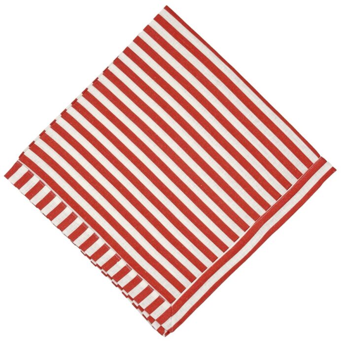 Tina Chen Designs - Bard Stripe Cinnamon Napkin - Set of 4