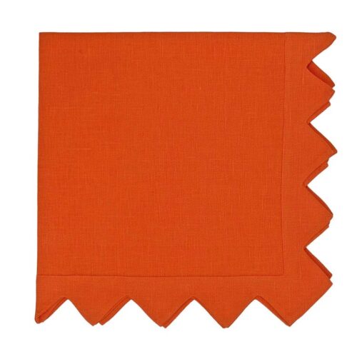 Tina Chen Designs - Diamond Orange Napkin - Set of 4