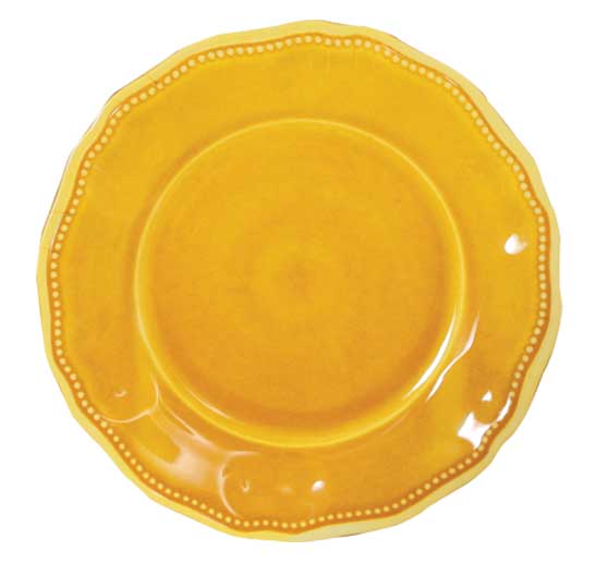 LE CADEAUX MELAMINE PROVENCE SOLID 11" DINNER PLATE-YELLOW