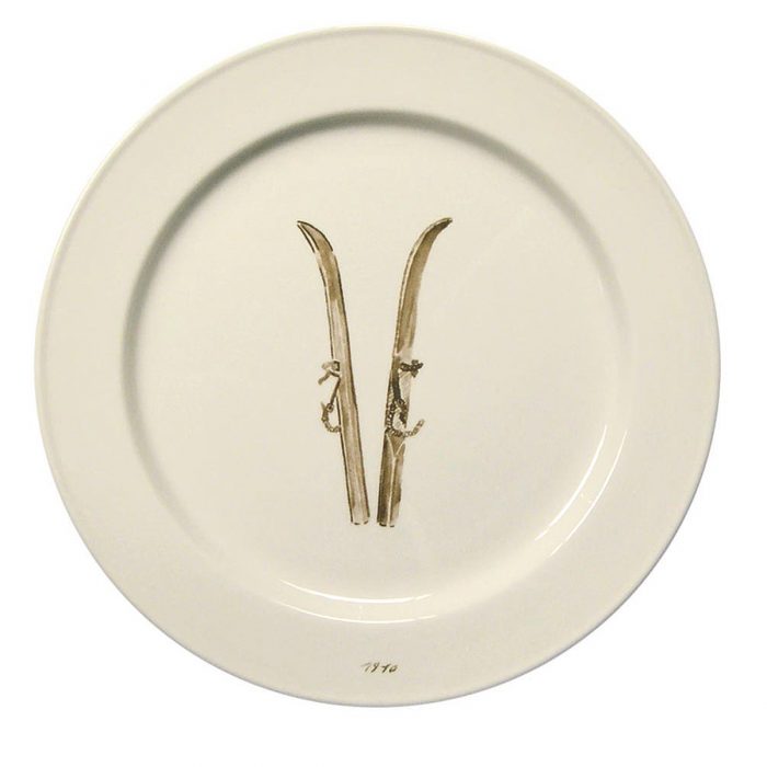 Chehoma Ceramic Dinner Plate Ski Large