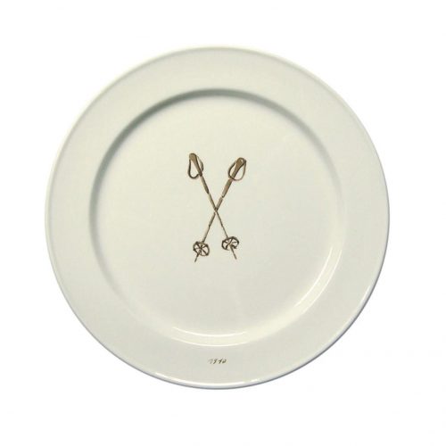 Chehoma Ascentielle Dinnerware Salad or Small Plate Ski Pole-8.39 x .98 h
